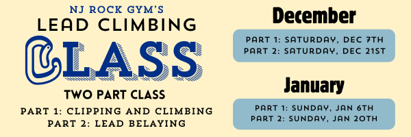 NJ Rock Gym Lead Climbing Class