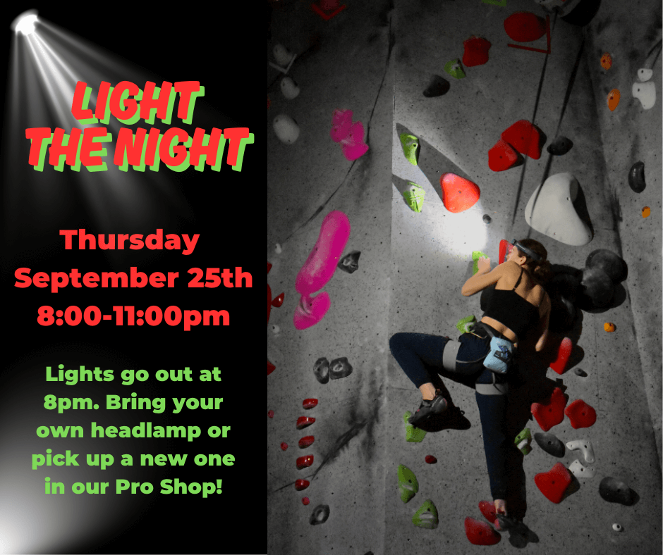 Light the Night Headlamp Climbing