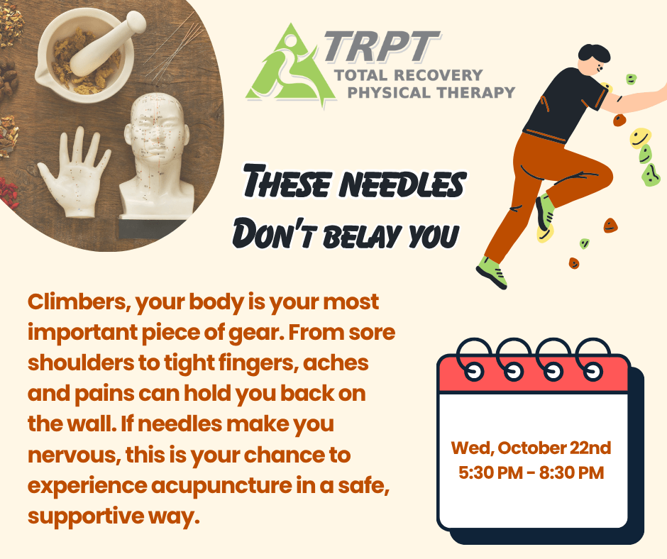 Total Recovery PT Event at NJ Rock Gym in Fairfield, NJ