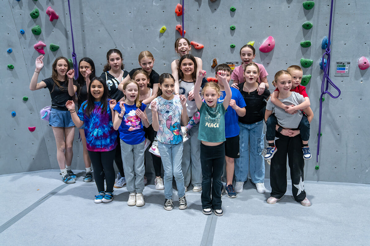 Group photo of Birthday Party at NJ Rock Gym in Fairfield, NJ