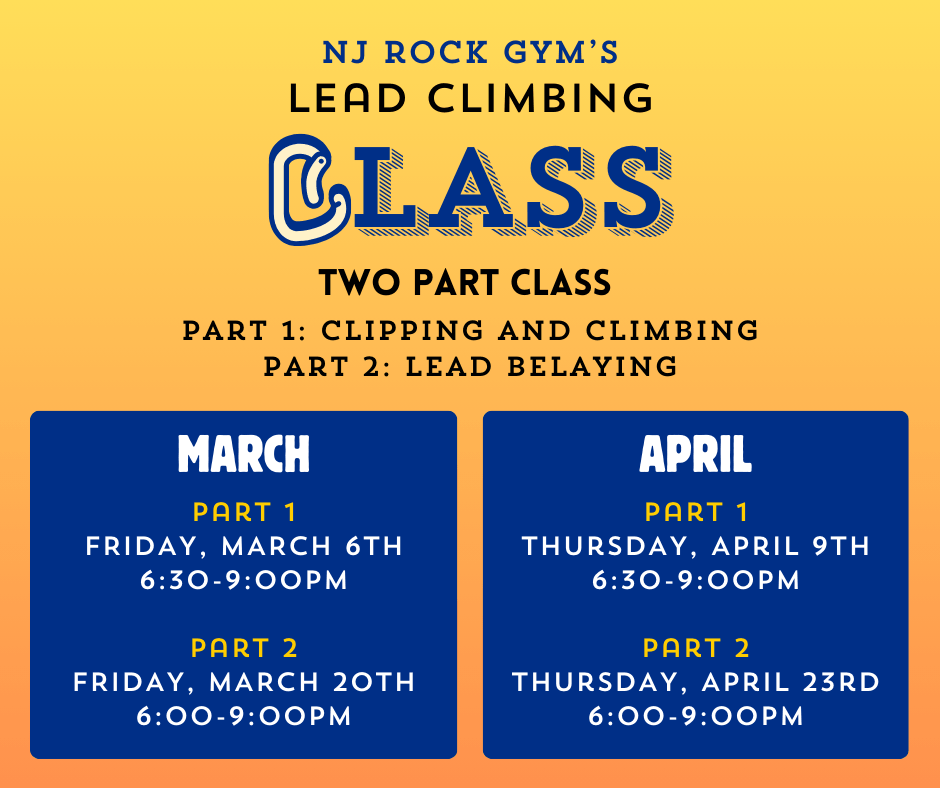 NJ Rock Gym Lead Climbing Class