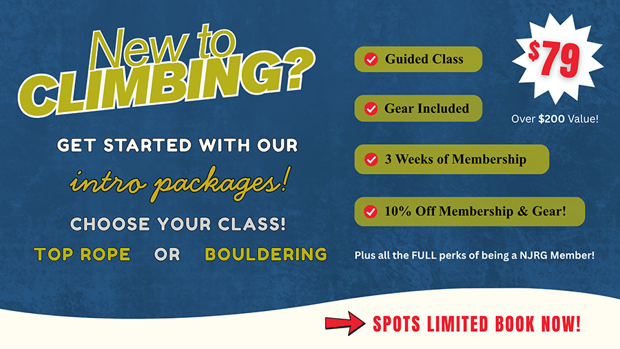 Intro to Climbing class promotion with membership offer